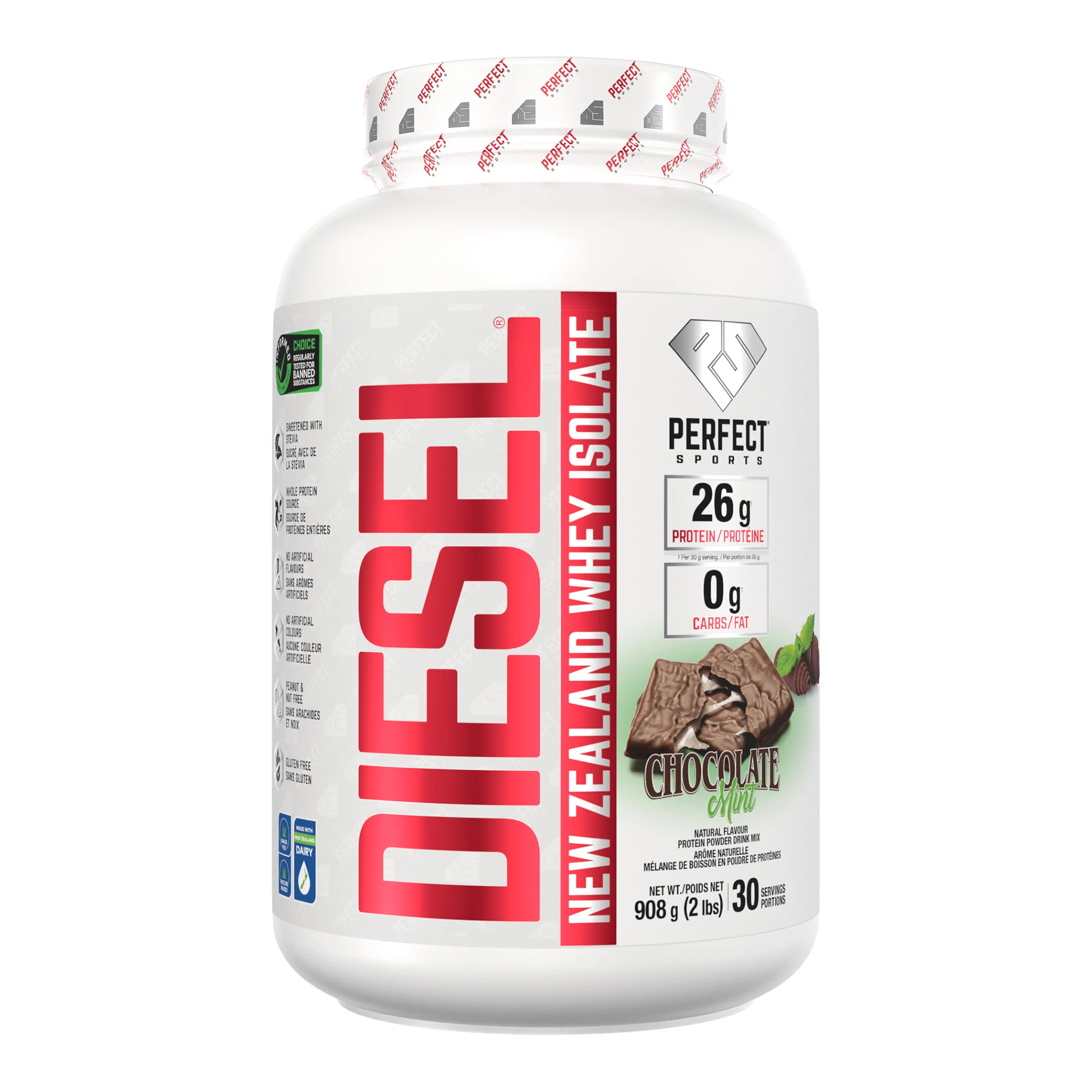 Perfect Sports Diesel New Zealand Whey Protein Isolate (2lbs) - Image 11