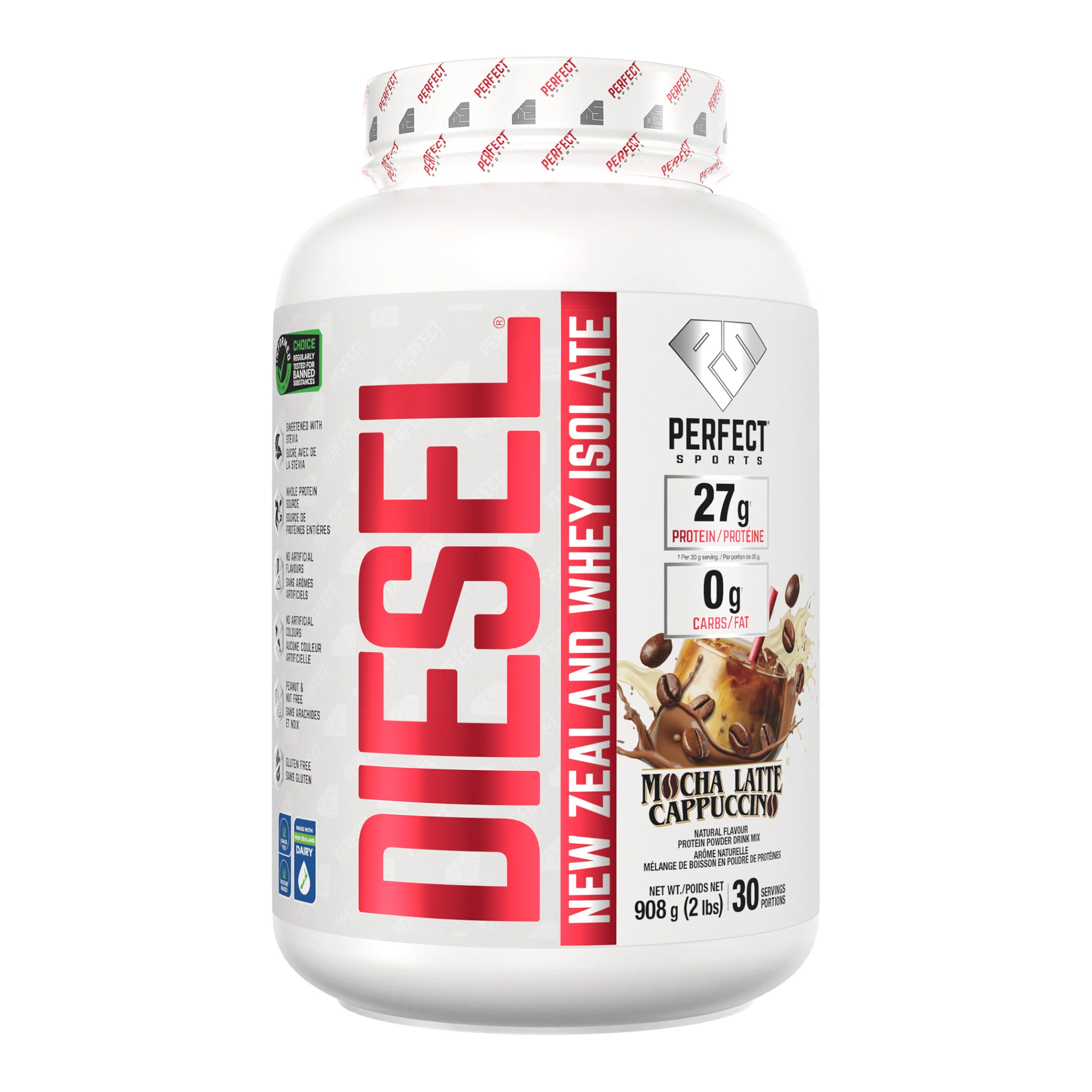 Perfect Sports Diesel New Zealand Whey Protein Isolate (2lbs) - Image 17