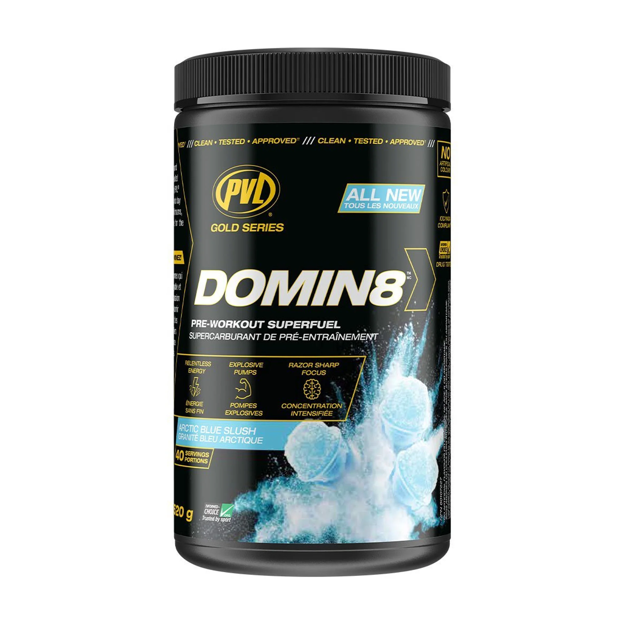 PVL Domin8 Pre-Workout Superfuel (40 Servs)