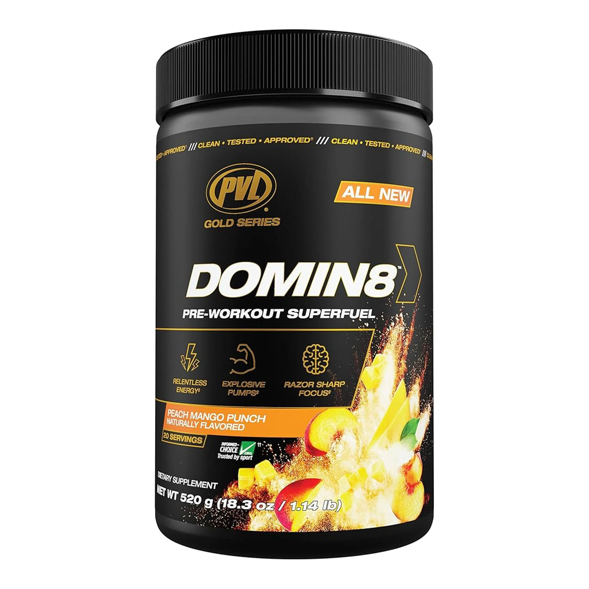 PVL Domin8 Pre-Workout Superfuel (40 Servs) - Image 3