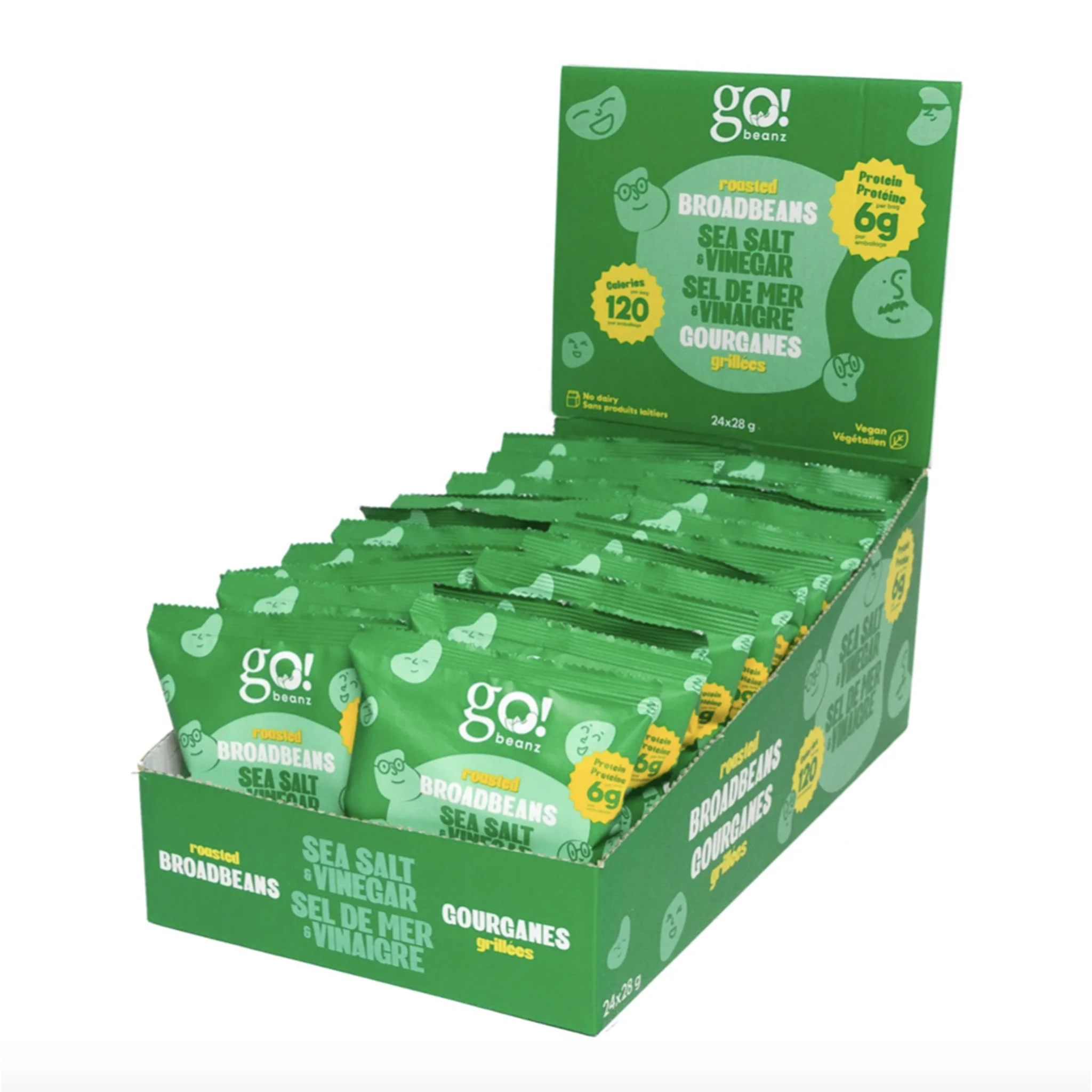 Go Nutrition Go Beanz Roasted Broadbeans (24 Pack) - Image 3