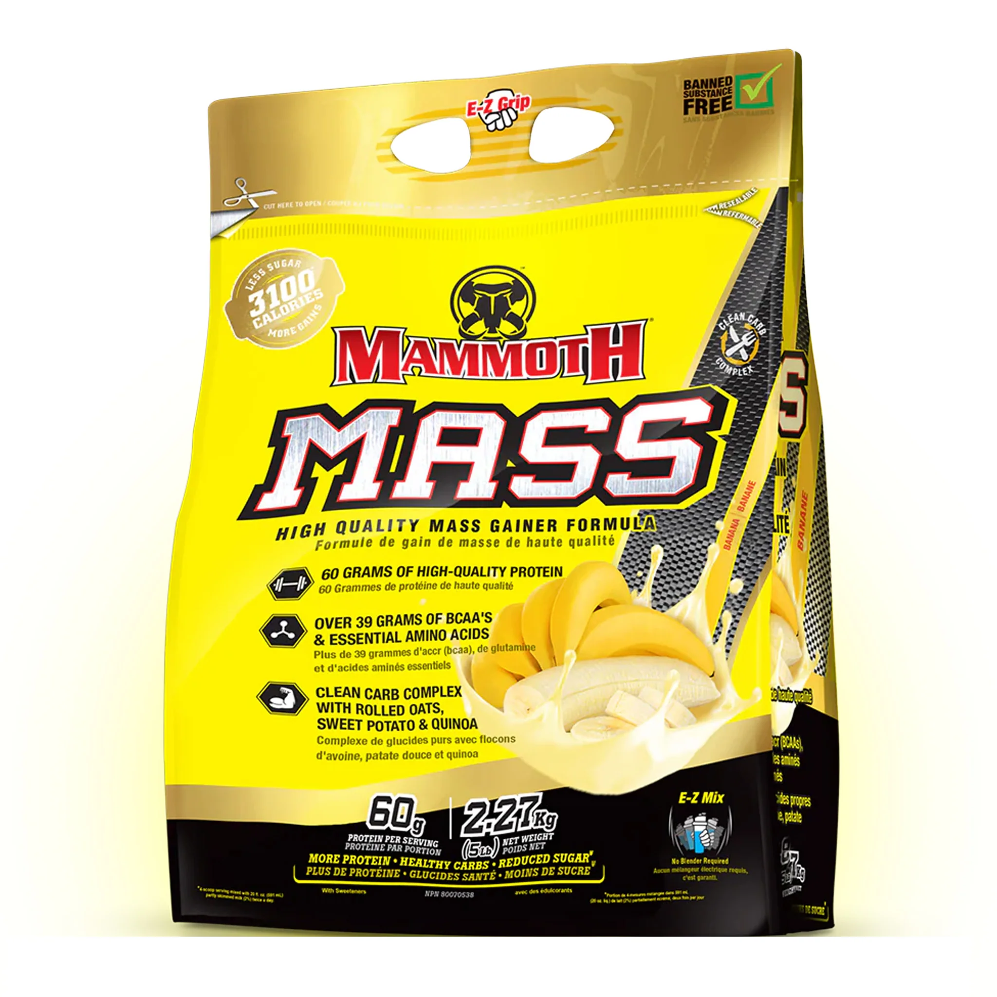 Mammoth Mass Weight Gainer Protein (5lbs) - Image 4