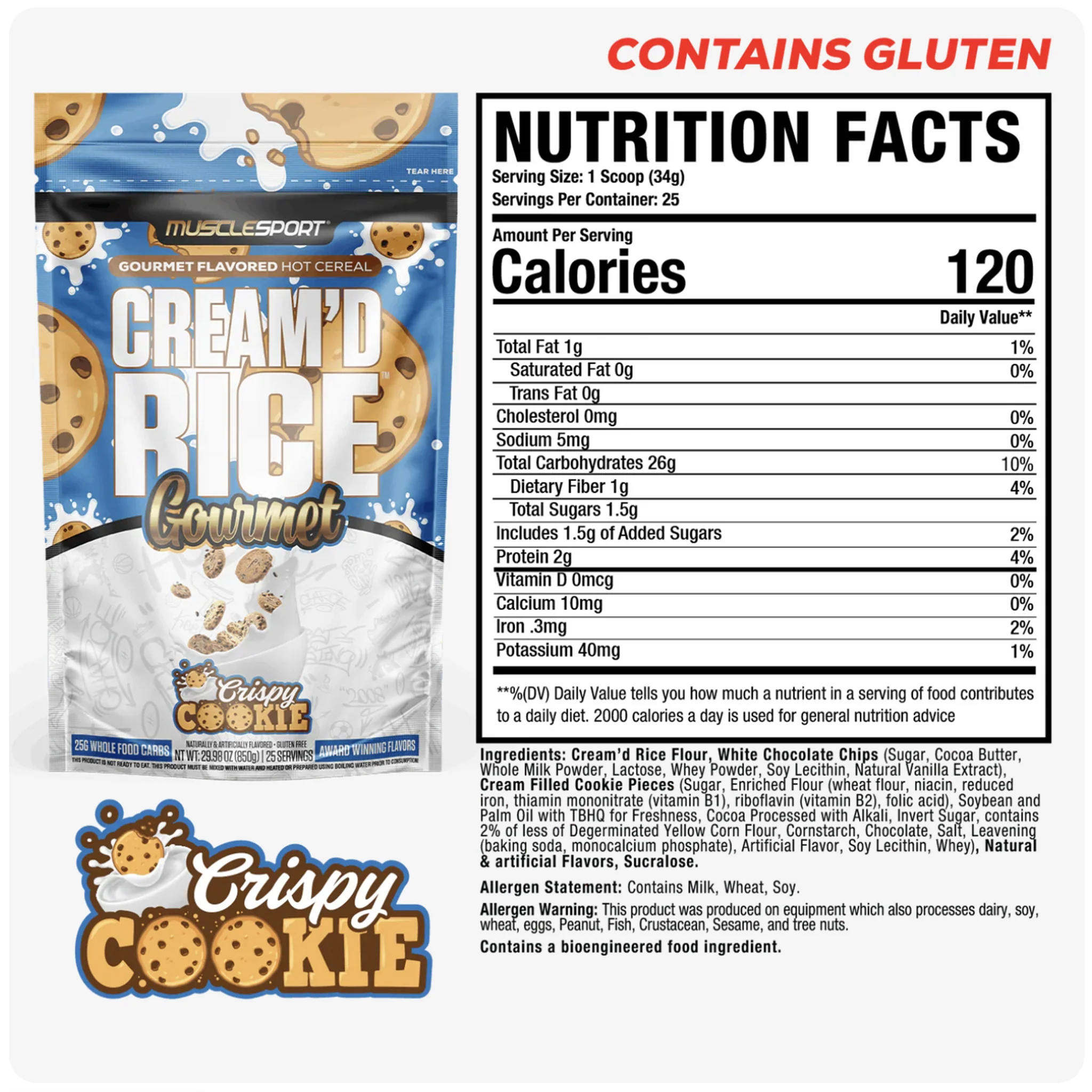Musclesport Cream Of Rice Gourmet Hot Cereal (25 Servs) - Image 8