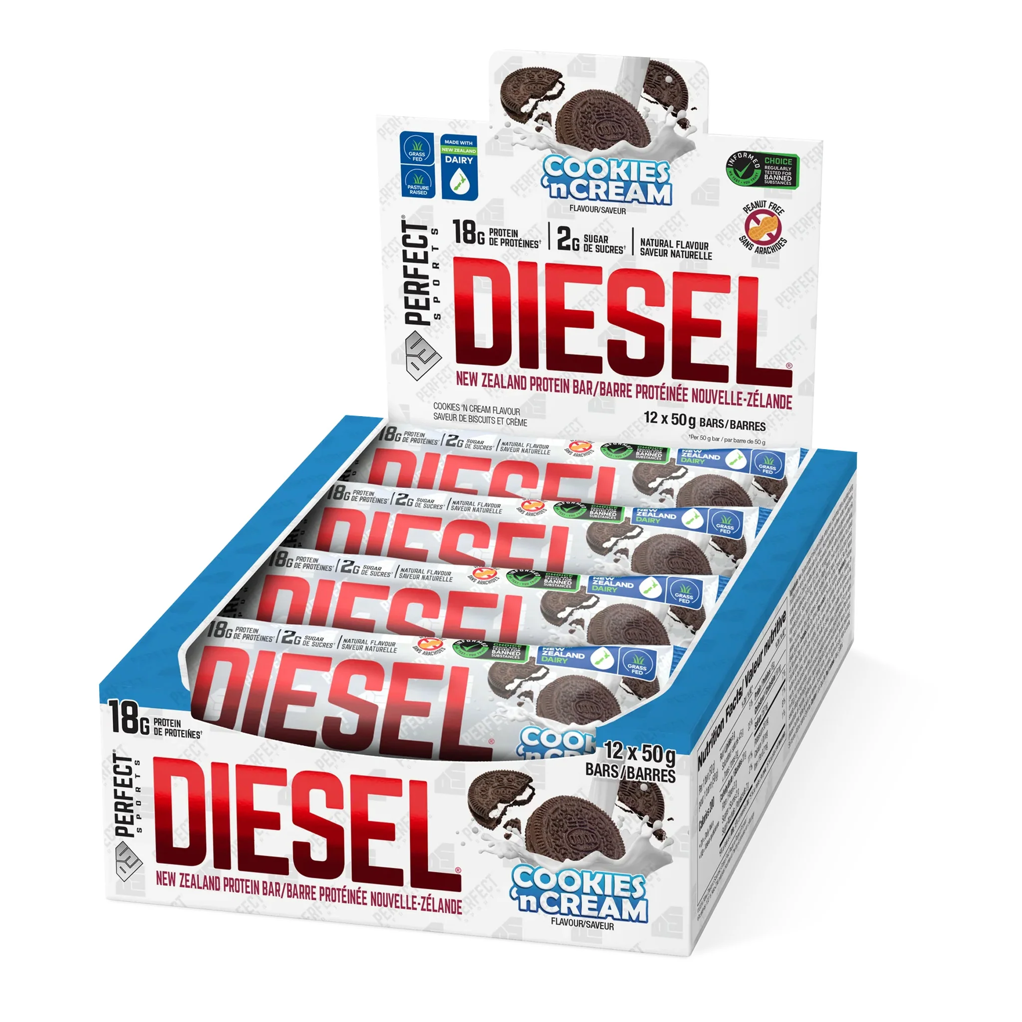Perfect Sports Diesel New Zealand Protein Bars (12 Bars) - Best Before 04/2026 - Image 3