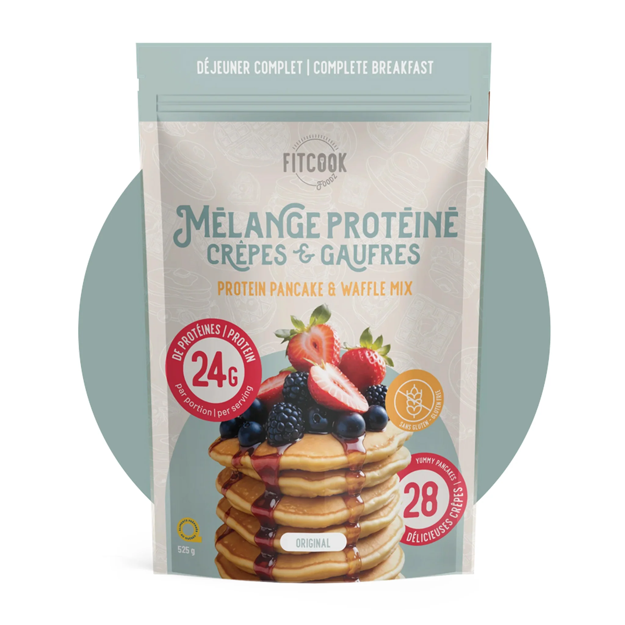 Fitcook Foodz Protein Mix Original For Pancakes And Waffles (525g)