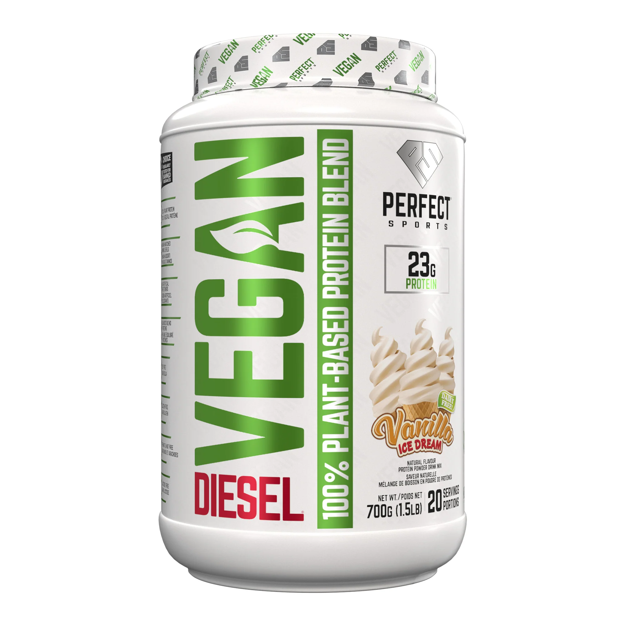 Perfect Sports Diesel Vegan Plant-Based Protein (1.5lbs) - Image 3