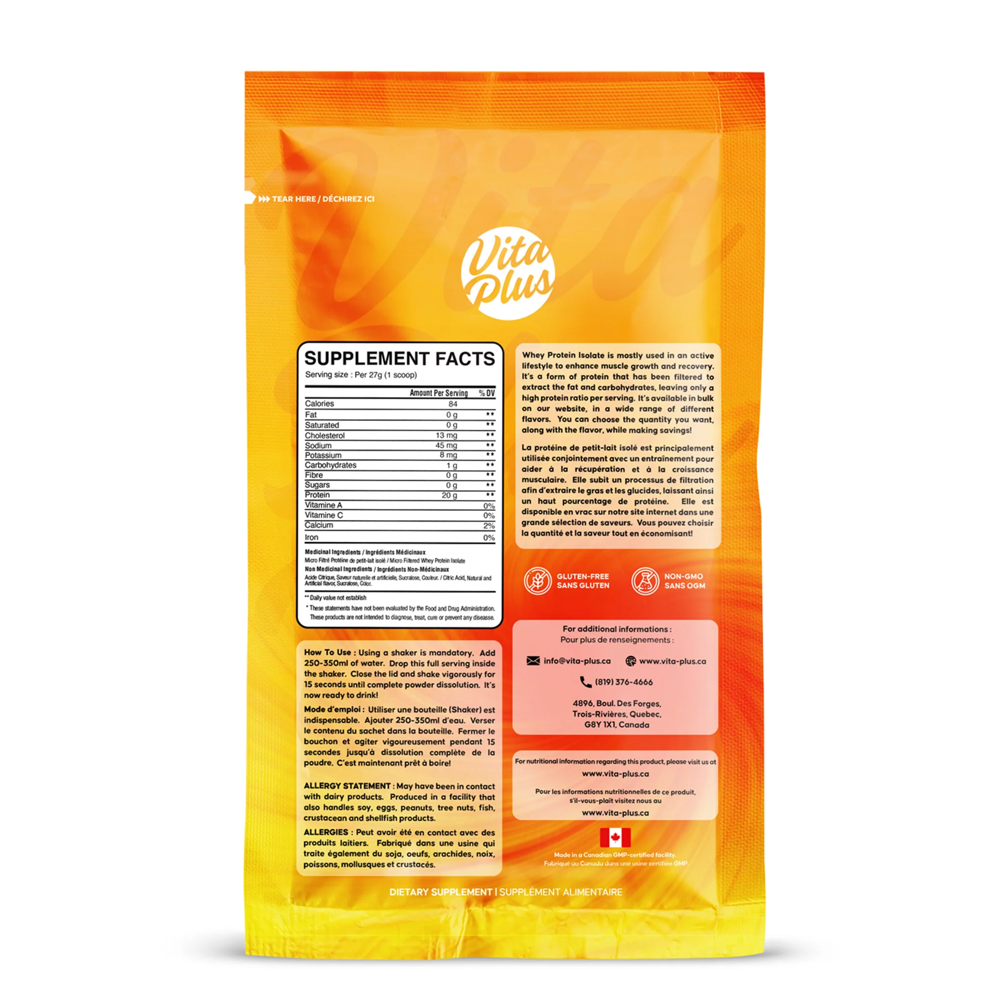 VP Clear Protein Isolate Mango Papaya Sample (1 Unit) - Image 2